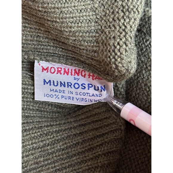 Vintage Olive Green Women’s Button Up Cardigan Lord & Taylor Grunge Kurt Cobain - Picture 9 of 10